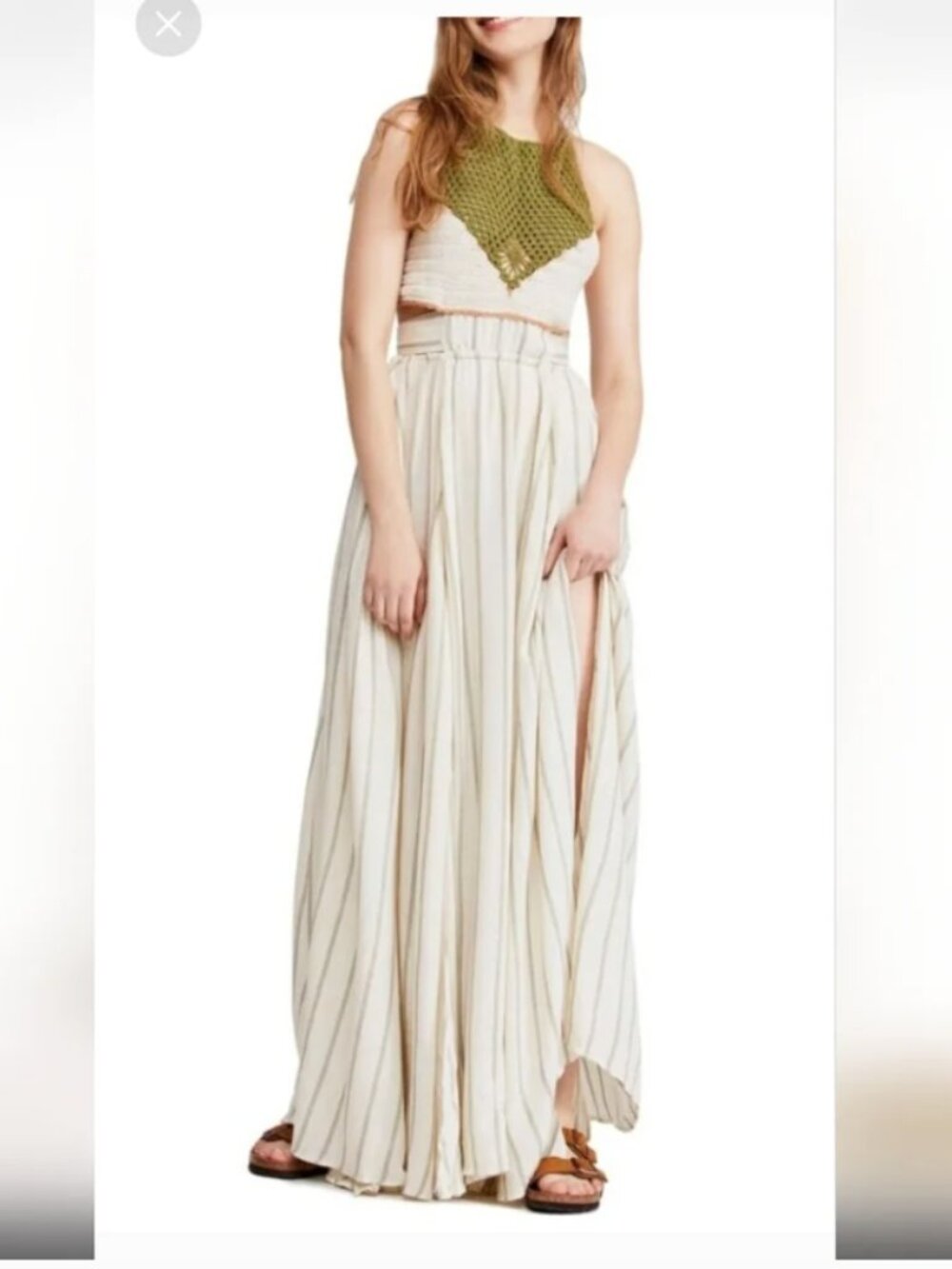 FREE PEOPLE (NWT) Harper Maxi Dress, Crochet, Beach, Size Large - Picture 1 of 10
